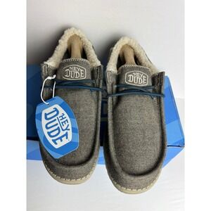 Hey Dude Wally Herringbone Choco Mules Men's Size 10 New With Box Loafers